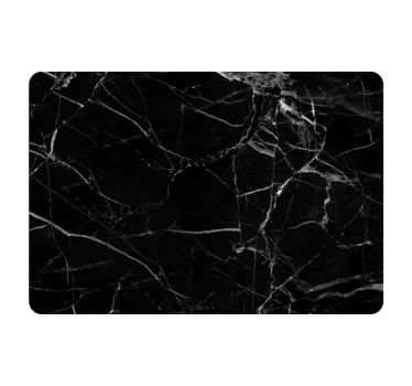 Vinilo adhesivo macbook textura mármol negro - TenVinilo