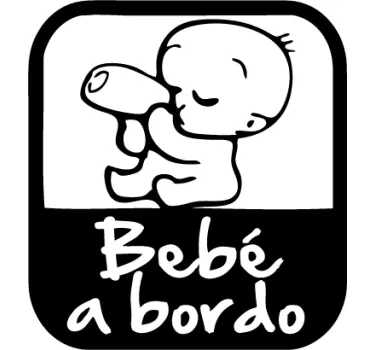 Vinilo advertencia bebé coche - TenVinilo