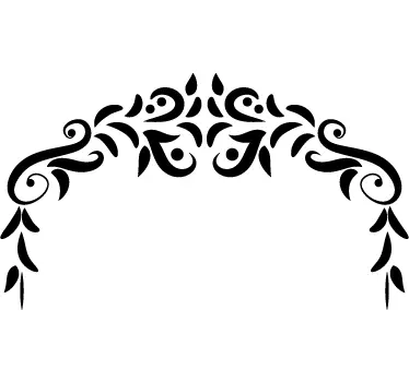 Vinilo cabecero ornamento simétrico - TenVinilo