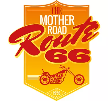 Vinilo cartel retro Ruta 66 - TenVinilo