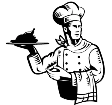 Vinilo chef con bandeja pollo - TenVinilo