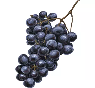 Vinilo Comida Uvas Acuarela - TenVinilo