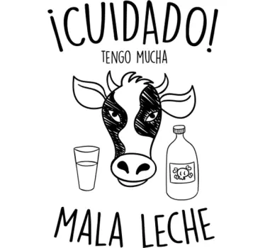 Vinilo cuidado mala leche - TenVinilo