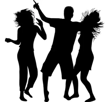 Vinilo de pizarra gente bailando - TenVinilo