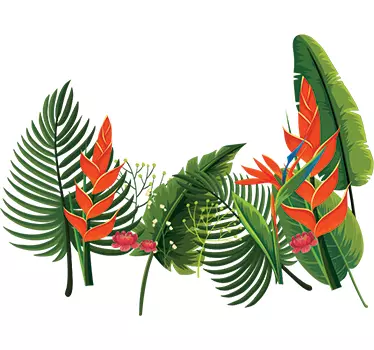 Vinilo decoración botánica plantas - TenVinilo