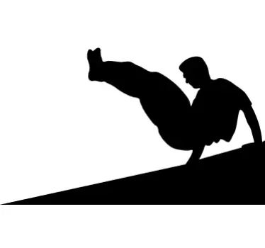 Vinilo decorativo acrobacia parkour - TenVinilo