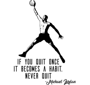 Vinilo decorativo Air Jordan never quit - TenVinilo