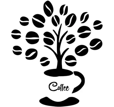 Vinilo para cocina árbol cafetero - TenVinilo