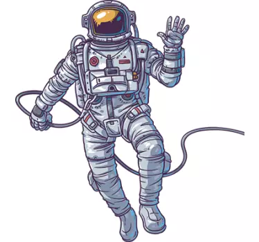 Vinilo infantil decorativo astronauta espacial - TenVinilo