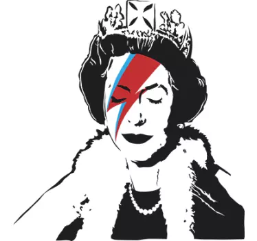 Vinilo decorativo Banksy Queen Elizabeth - TenVinilo