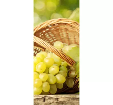 Vinilo decorativo cesta de uvas - TenVinilo