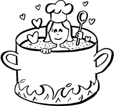 Vinilo decorativo cocinando amor - TenVinilo