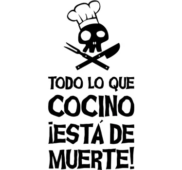 Vinilo decorativo cocino de muerte - TenVinilo