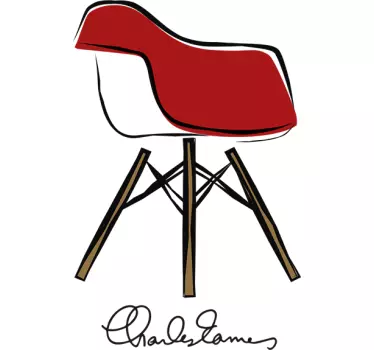 Vinilo decorativo colección silla eames - TenVinilo