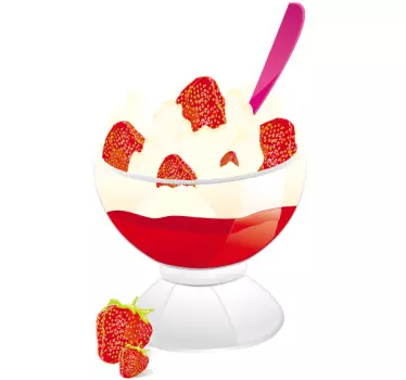 Vinilo decorativo copa helado - TenVinilo