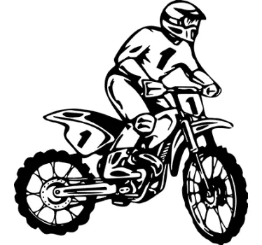 Vinilo decorativo corredor motocross - TenVinilo