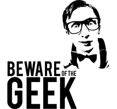 Vinilo cuidado con el geek - TenVinilo