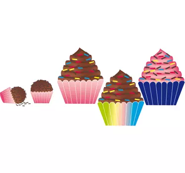 Vinilo decorativo cupcakes - TenVinilo