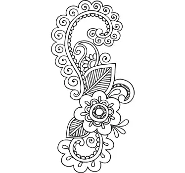 Vinilo decorativo dibujo mandala flor - TenVinilo