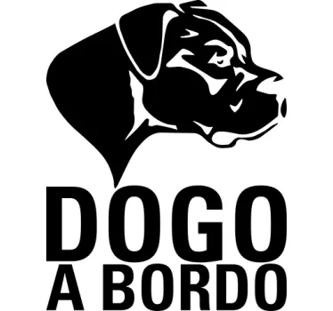 Vinilo decorativo Dogo a bordo - TenVinilo