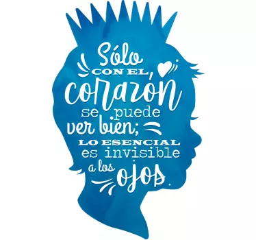 Vinilo decorativo El Principito frase corazón - TenVinilo