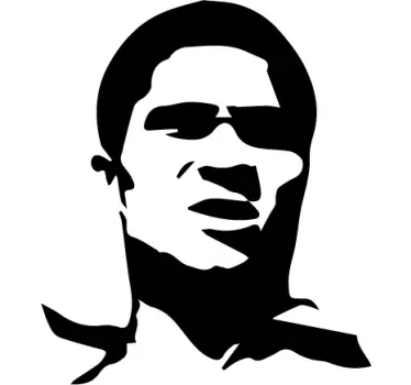 Vinilo decorativo Eusebio rostro - TenVinilo