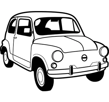 Vinilo decorativo Fiat 500 antiguo - TenVinilo