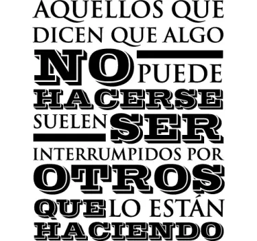 Vinilo decorativo frase Joel Baker - TenVinilo