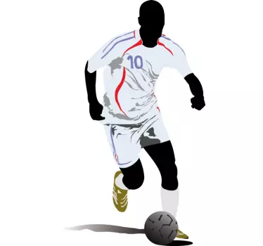 Vinilo decorativo futbolista en carrera - TenVinilo