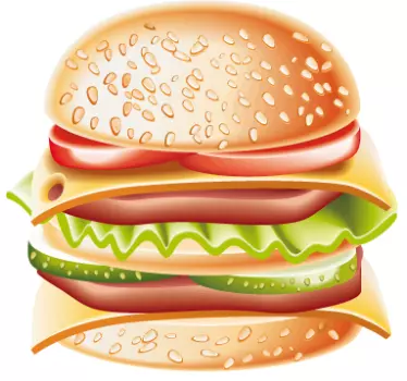 Vinilo decorativo hamburguesa completa - TenVinilo