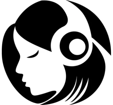 Vinilo decorativo icono escuchar - TenVinilo