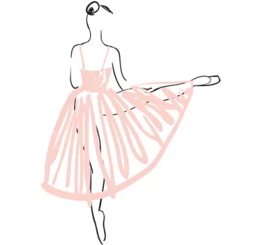 Vinilo decorativo ilustración ensayo danza - TenVinilo