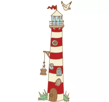 Vinilo infantil decorativo dibujo faro - TenVinilo