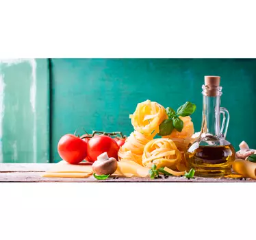 Vinilo decorativo ingredientes pasta - TenVinilo