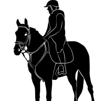 Vinilo decorativo Jinete a caballo - TenVinilo