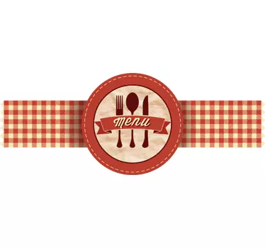 Vinilo decorativo logo retro menú - TenVinilo