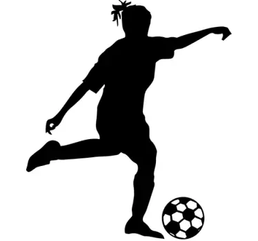 Vinilo decorativo mujer futbolista - TenVinilo