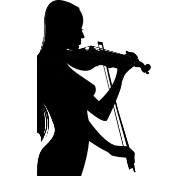 Vinilo decorativo mujer tocando el violín - TenVinilo