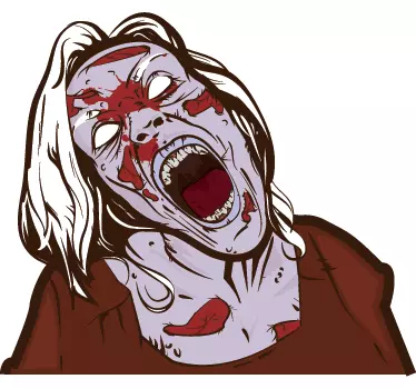 Vinilo decorativo mujer zombie - TenVinilo