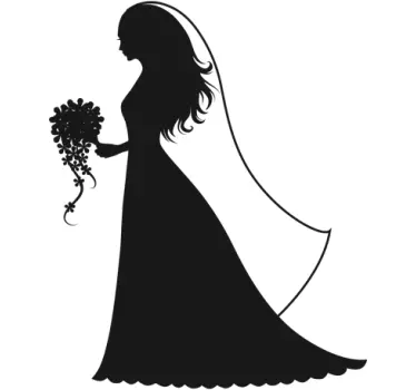 Vinilo decorativo novia boda - TenVinilo