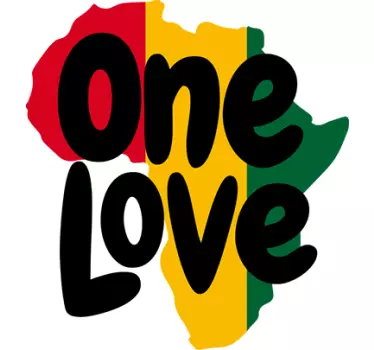 Vinilo decorativo One Love África - TenVinilo