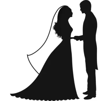 Vinilo decorativo pareja novios - TenVinilo
