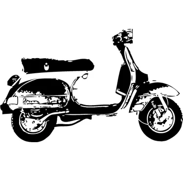 Vinilo decorativo perfil Vespa - TenVinilo