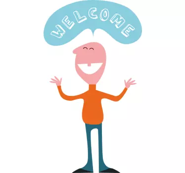 Vinilo decorativo persona welcome - TenVinilo