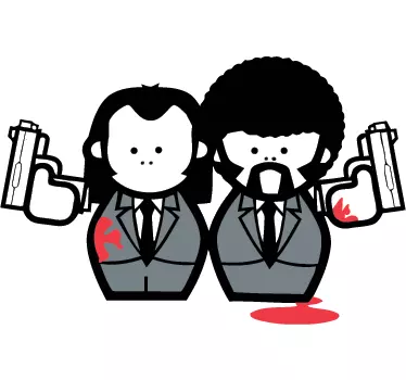 Vinilo decorativo personajes pulp fiction - TenVinilo