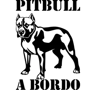 Vinilo coche pitbull a bordo - TenVinilo