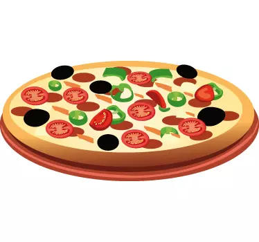 Vinilo decorativo pizza de tomate - TenVinilo