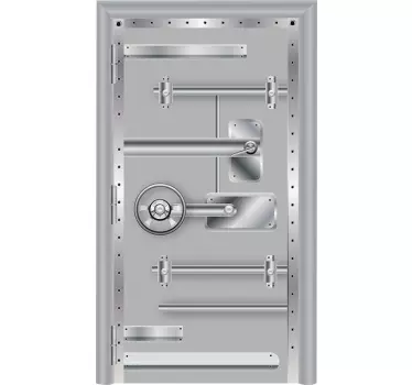 Vinilo 3d decorativo puerta caja fuerte - TenVinilo