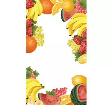 Vinilo decorativo puerta frutas - TenVinilo