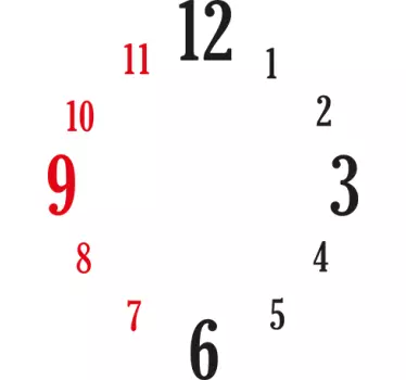 Reloj adhesivo pared dos colores - TenVinilo